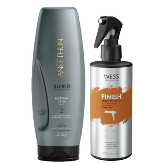 Imagem de Aneethun Mask Cinza BlondSystem250g+Wess Finish 250ml