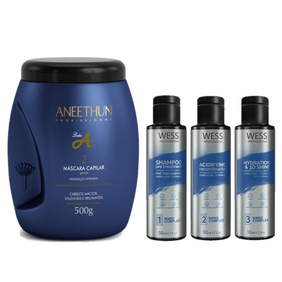 Imagem de Aneethun Másk Silicone Linha A 500g+Wess Kit Nano Sel. 50ml