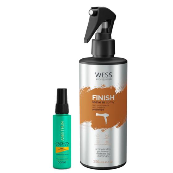 Imagem de Aneethun Óleo Cachos System 55ml + Wess Finish 250ml