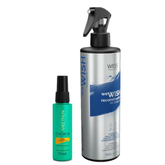 Imagem de Aneethun Óleo Cachos System 55ml + Wess We Wish 500ml