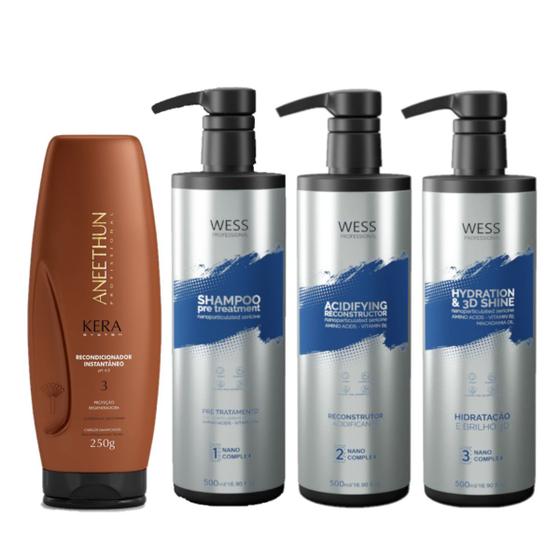 Imagem de Aneethun Recondi. Kera System250g + Wess Kit Nano Sel. 500ml
