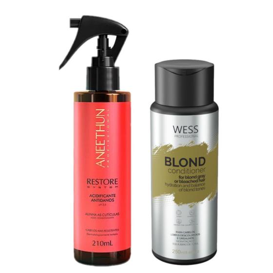 Imagem de Aneethun Restore Acidificante 210ml+Wess Blond Cond.250ml