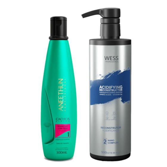Imagem de Aneethun Shampoo Cachos System300ml+Wess Nano Passo 2 -500ml