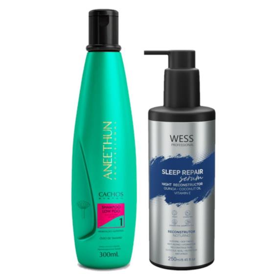 Imagem de Aneethun Shampoo Cachos System300ml+Wess Sleep Repair 250ml