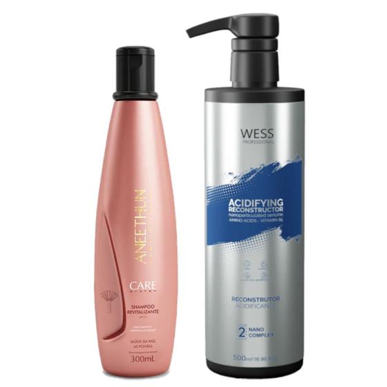 Imagem de Aneethun Shampoo Care System 300ml+Wess Nano Passo 2 -500ml