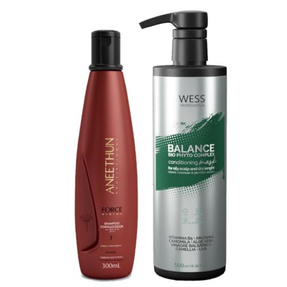 Imagem de Aneethun Shampoo Force System300ml+Wess Balance Cond.500ml