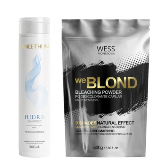 Imagem de Aneethun Shampoo Hidra 300ml + Wess Pó Descolorante500g