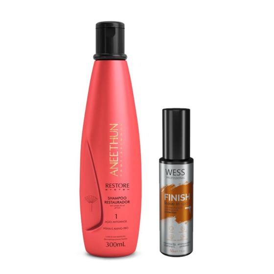 Imagem de Aneethun Shampoo Restore System 300ml + Wess Finish 50ml