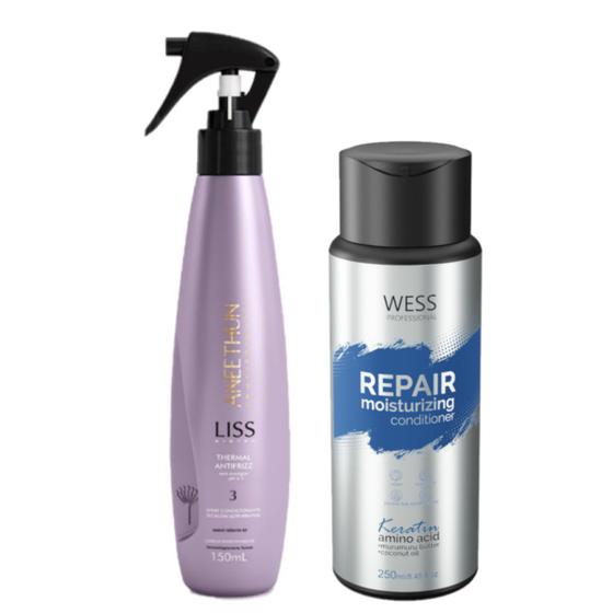 Imagem de Aneethun Spray Liss System 150ml + Wess Cond. Repair 250ml