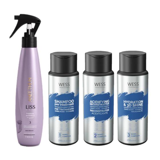 Imagem de Aneethun Spray Liss System 150ml + Wess Kit Nano Sel. 250ml
