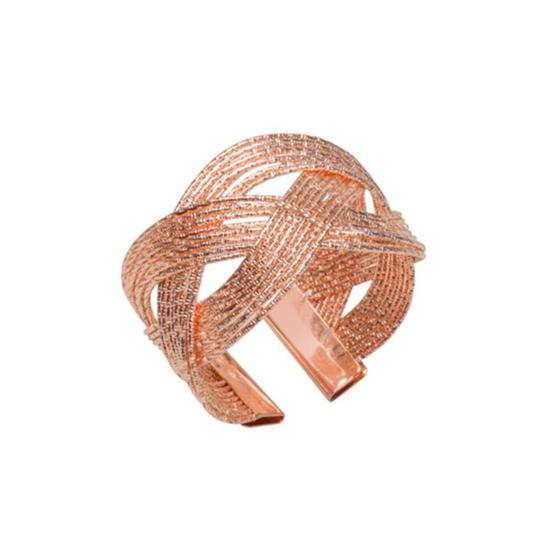 Imagem de Anéis para Guardanapo em Inox Spiral Rose Gold com 4 Peças - Prestige