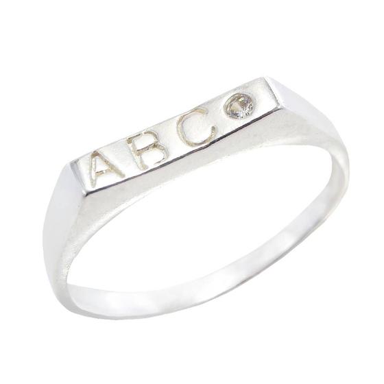 Imagem de Anel ABC com Zircônia em Prata
