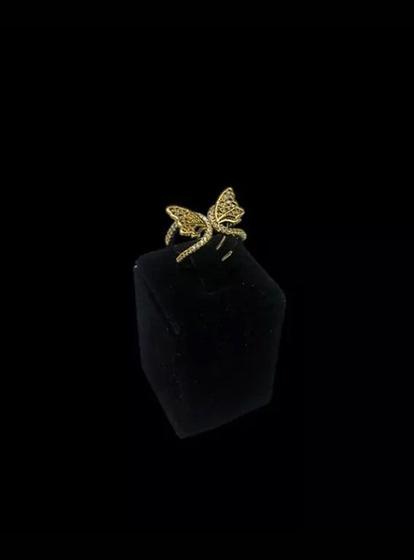 Imagem de Anel ajustável feminino borboleta - banhado a ouro 18k