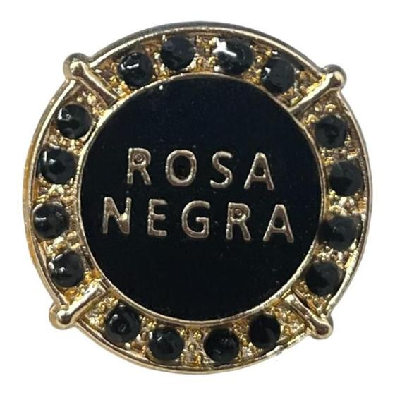 Imagem de Anel Ajustável Gira Rosa Negra 2,50 cm Dourado - Bialluz