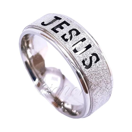 Anel Aliança Jesus Aço Inox Cirúrgico Religioso Cristão A25 - Etikus ...