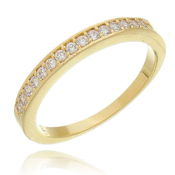 Imagem de Anel Aparador De Ouro Banhado em 10 Camadas Com Zirconia