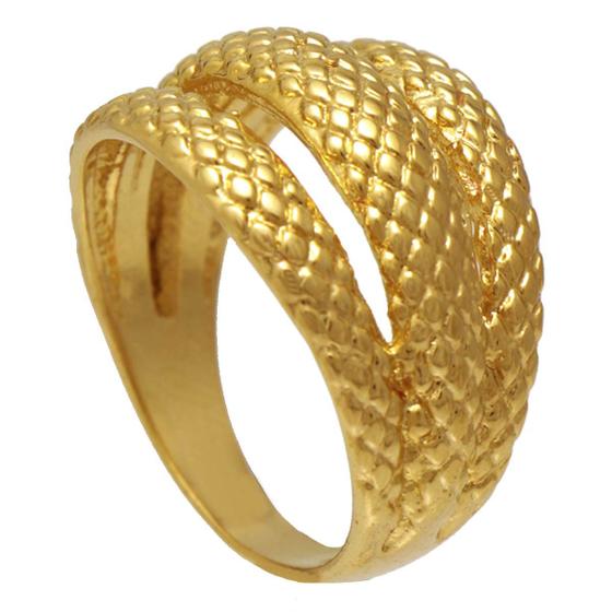 Imagem de Anel Aro Triplo com Superfície Trabalhada Softjoias Folheado em Ouro 18K