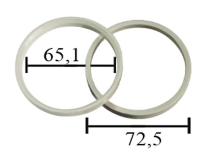 Imagem de Anel centralizador de roda branco peugeot mangels 72,6 x 65,1 vaska (100008)