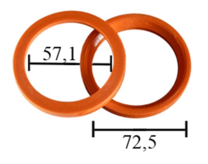 Imagem de Anel Centralizador De Roda Laranja Volswagen Vw Mangels 72,5 X 57,1 Vaska Pegasus Krmai (100019)