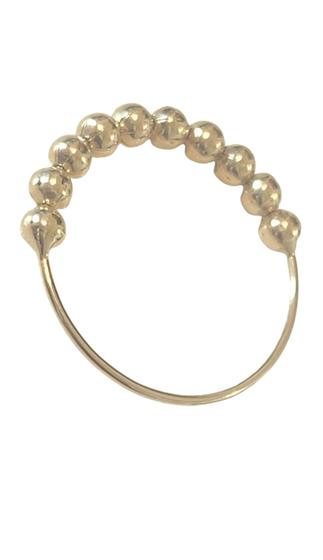 Imagem de anel com bolinhas 3mm ouro 18k amarelo  , aro 17 . Rosangela lima joias