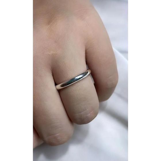 Anel de compromisso aliança de namoro modelo fina de 3mm prata aço inoxidável Menor preço em Anel de compromisso aliança de namoro modelo fina de 3mm prata aço inoxidável