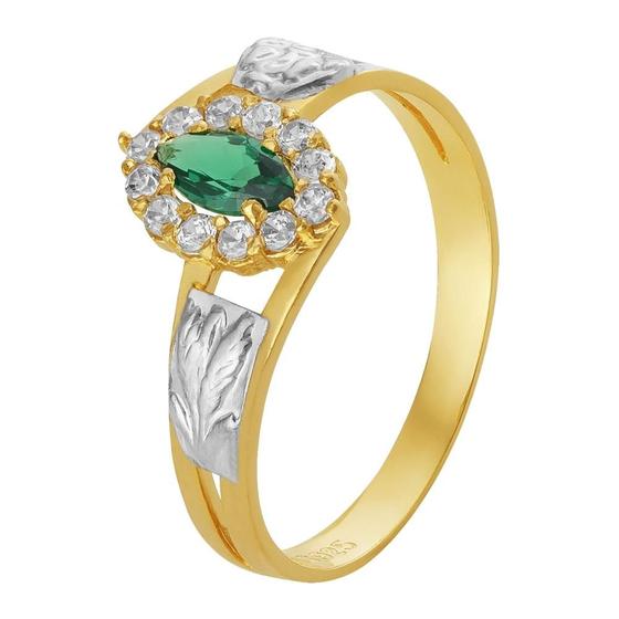 Imagem de Anel de Formatura de Prata Revestida com Ouro 18K