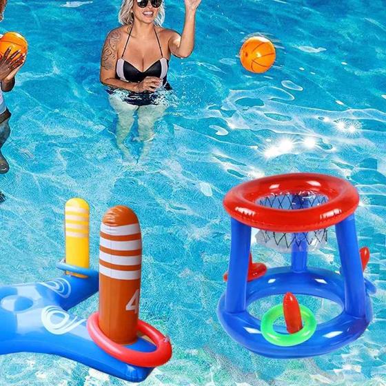 Imagem de Anel De Piscina Inflável, conjunto De Jogo De Lançamento