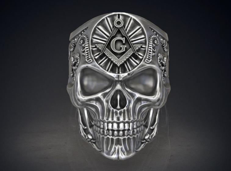 Imagem de Anel de Prata Caveira - Skull - Em Prata 925 - Celtic Joias Masculinas