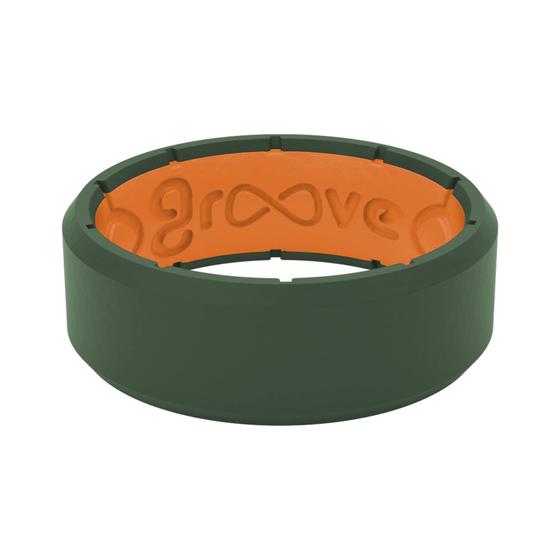 Imagem de Anel de silicone Groove Life Edge Moss verde/laranja tamanho 12 homens