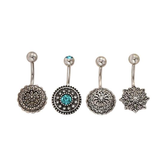 Imagem de Anel de Umbigo Feminino Sexy - Piercing 14G em Aço Cirúrgico com CZ