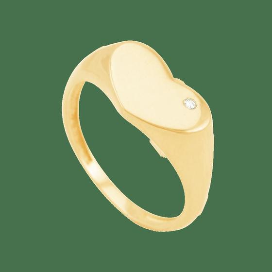 Anel em Ouro 18k Coração Dedo Mínimo - AU8225 Menor preço em Anel em Ouro 18k Coração Dedo Mínimo - AU8225