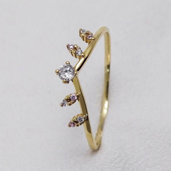 Imagem de Anel em Ouro Minimalista com diamonics