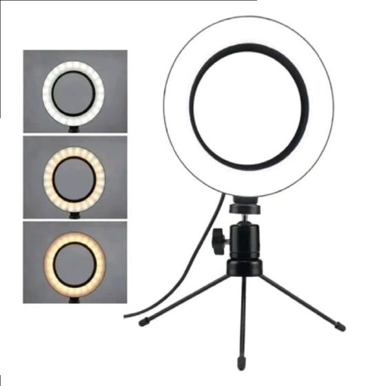 Imagem de Anel Iluminador Ring Light 6 Polegadas 16cm com Tripé USB R2