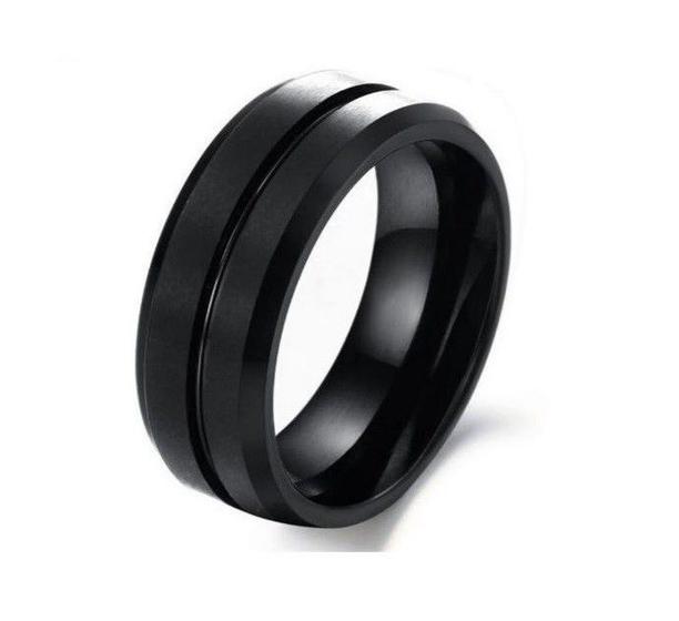 Imagem de Anel Masculino 8mm Tungstênio Preto