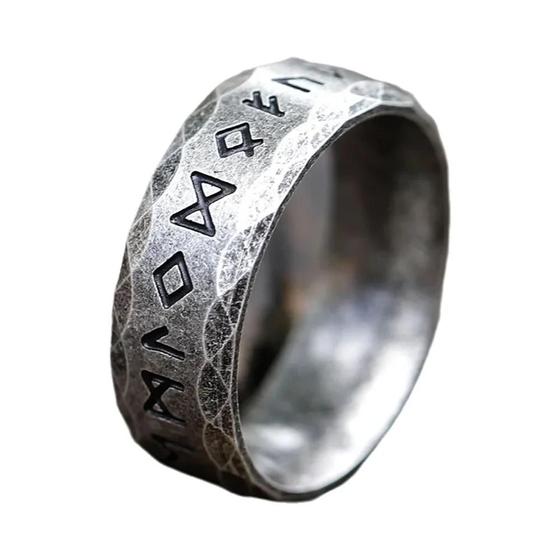 Imagem de Anel Masculino Viking Odin - Retrô, Aço Inoxidável 316L - Presente