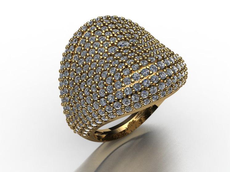 Imagem de Anel navete  prata banhado a ouro  com zirconia