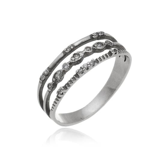 Imagem de Anel Prata 925 Bali Com Zircônia