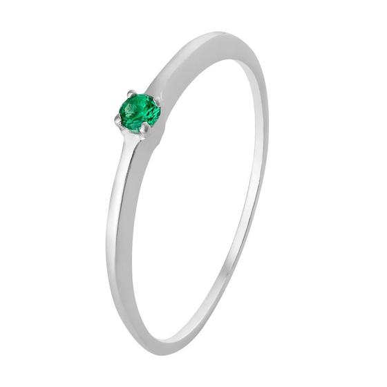 Imagem de Anel Prata Aparador com Zircônia Verde