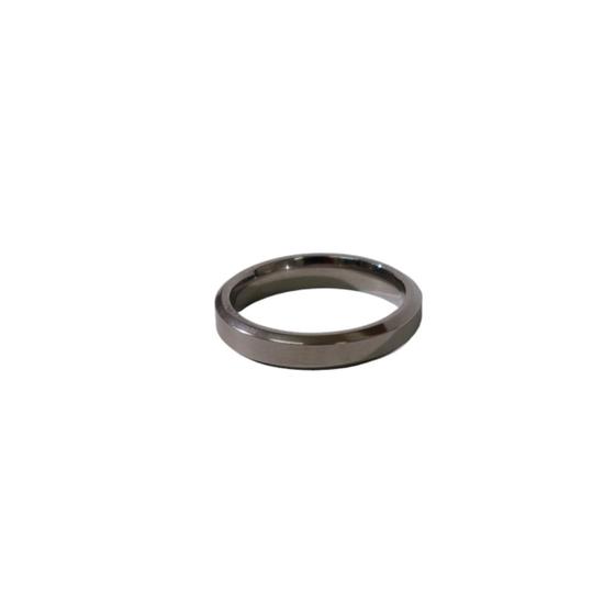 Imagem de anel prata detalhe Aliança Aço 6mm Unissex Tamanhos