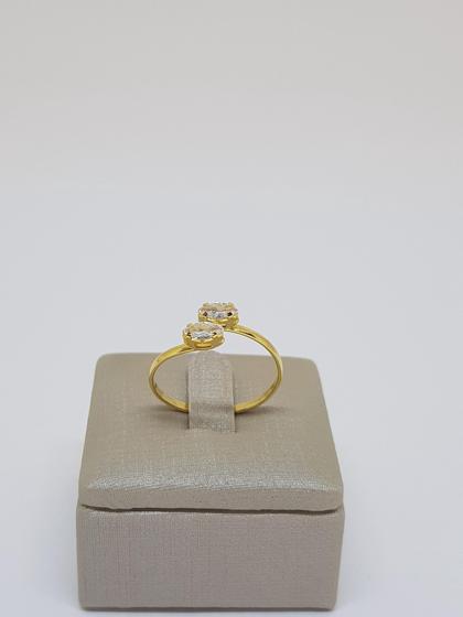 Imagem de Anel regulável com pedra cravejada banhado a Ouro Maribel