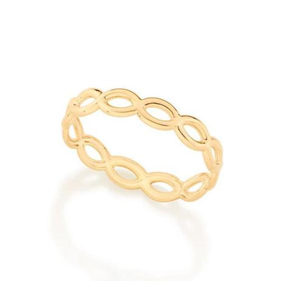 Imagem de Anel rommanel  skinny ring infinitos folheado a ouro Cód. 512980