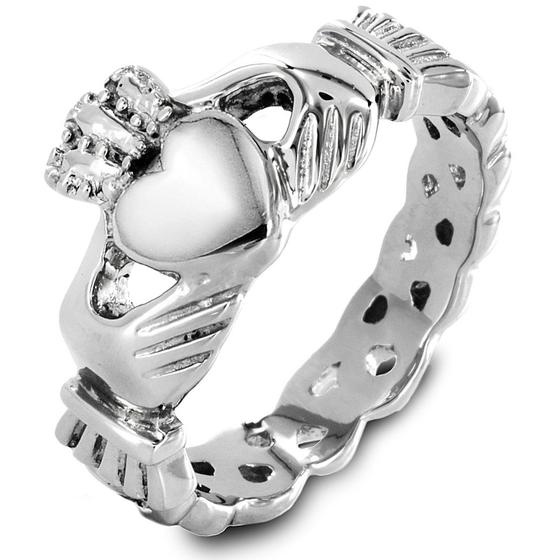 Imagem de Anel West Coast Jewelry ELYA em aço inoxidável Claddagh tamanho 9