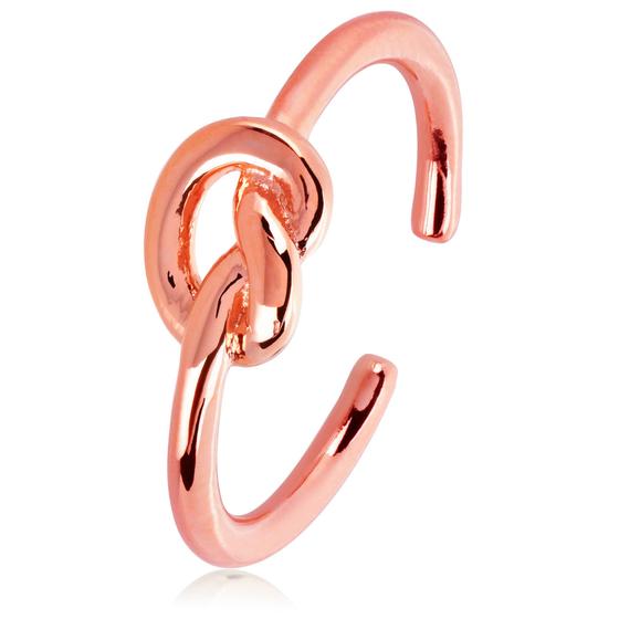 Imagem de Anel West Coast Jewelry ELYA Knot Cuff banhado a ouro rosa