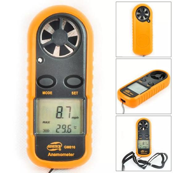 Imagem de Anemometro Digital Com Tela LCD  Medidor Da Velocidade Do Vento Para Drone Paraglider Kite Surf