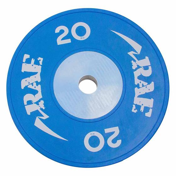 Imagem de Anilha Olímpica Emborrachada Colorida Bumper de Competição - Competition 20 kg - Rae Fitness