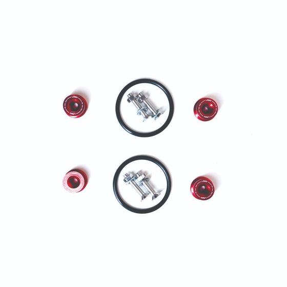 Imagem de Anilha para-choque kit com 4 unidades vermelha (apl-3) lowv