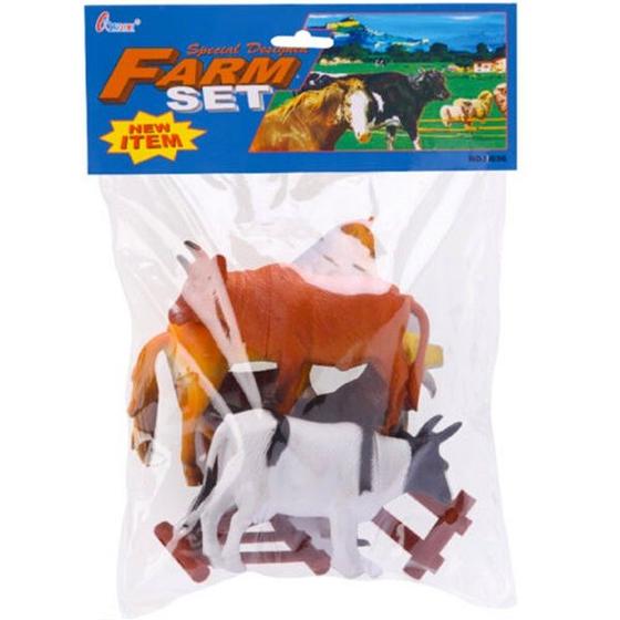 Imagem de Animais da Fazenda Sortido Plastico Vida NA Fazenda com Cerca