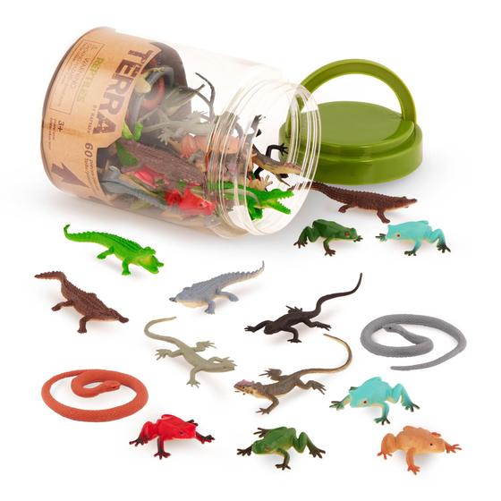 Imagem de Animal Toys Terra da Battat Lizards Tube 60 peças de mais de 3 anos