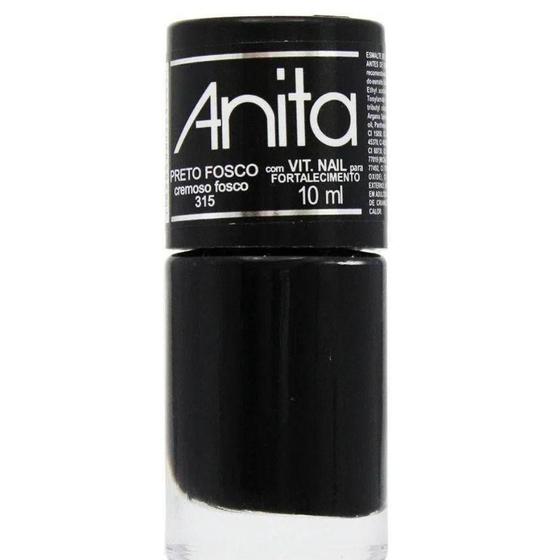 Imagem de Anita Esmalte 315 Preto Fosco 10Ml