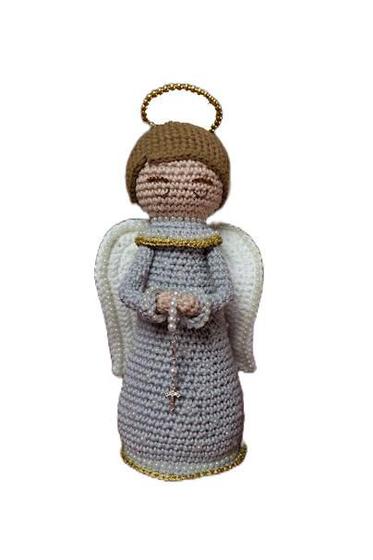 Imagem de Anjo da guarda delicado amigurumi feito a mão